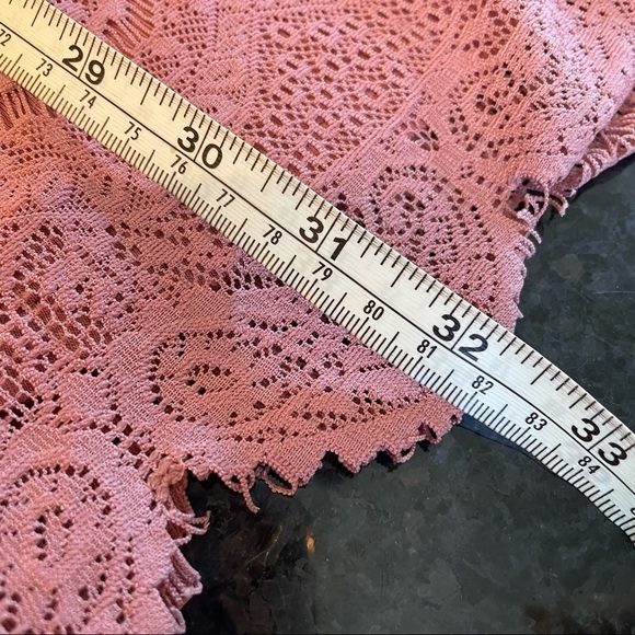 FOREVER 21 dusty rose pink fully lined long sleeve lace overlay Dress size M - Picture 8 of 8